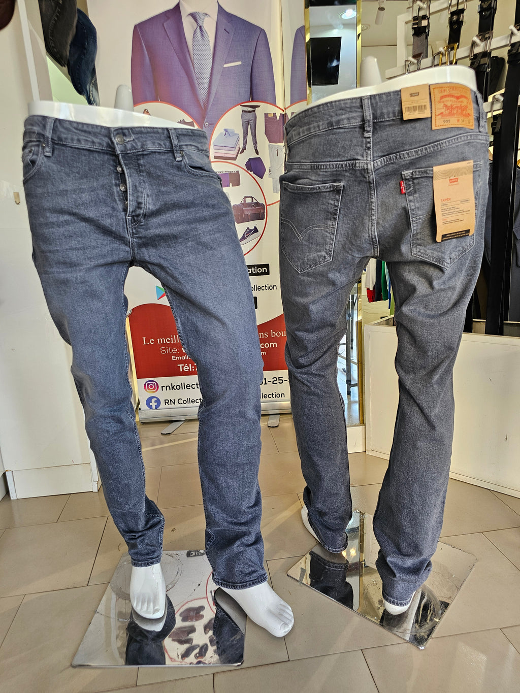 Jean Levis gris foncè