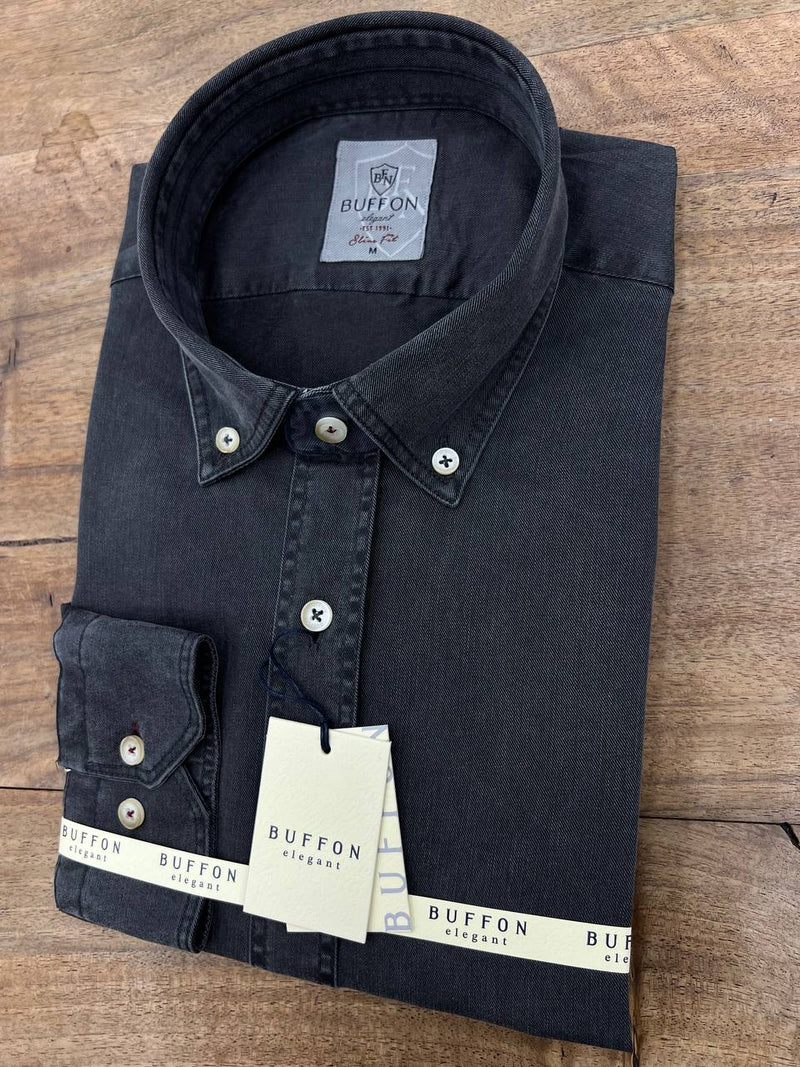 Chemise Sport Noir Delavé