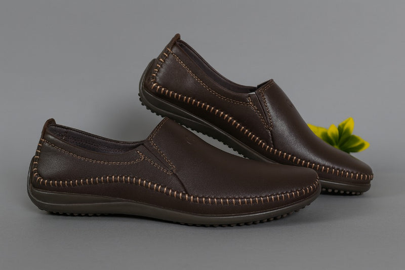 Mocassin Cuir Leger 9571# Marron