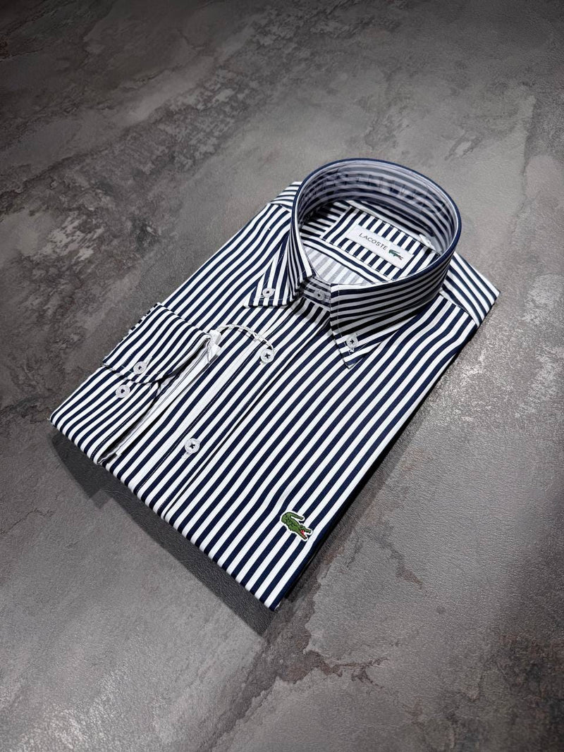Chemise Rayure Bleu de Nuit