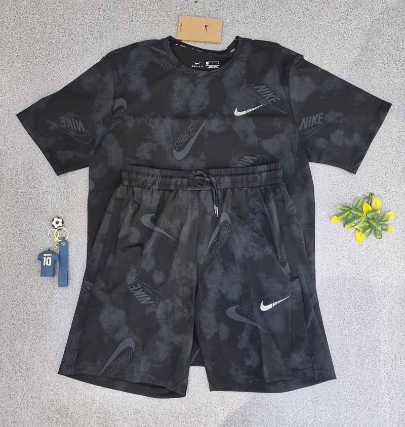 Ensemble Short Sport nike gris noir