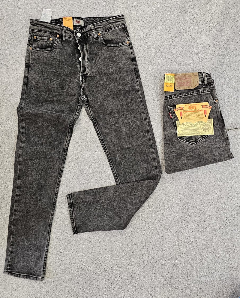 Jeans Levis gris délavé