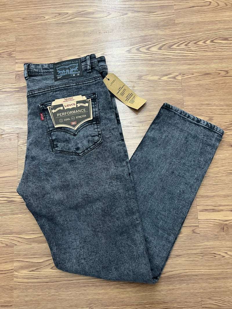 Jeans Levis gris délavé