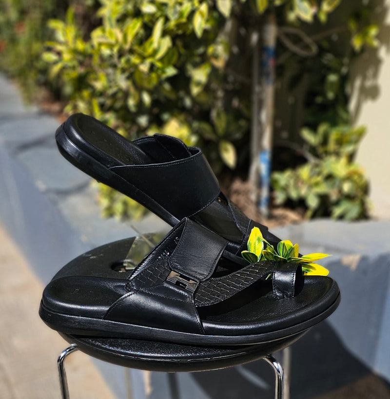 Sandale Cuir 116# Noir