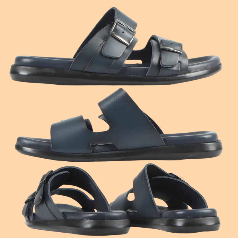 Sandale Cuir 2107# Bleu