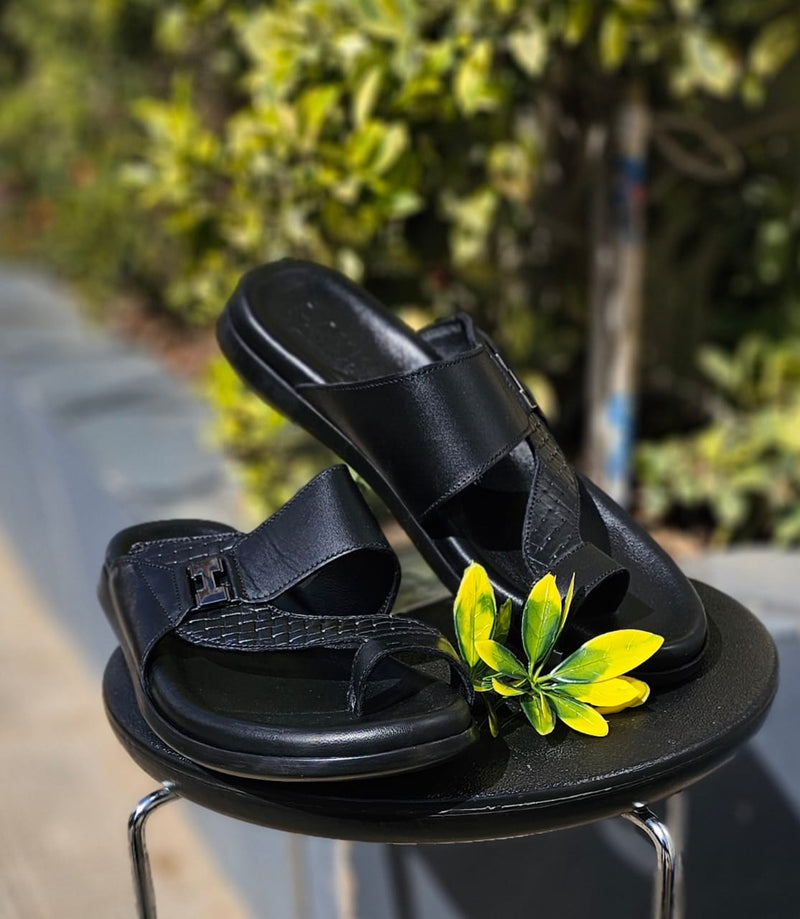 Sandale Cuir 116# Noir