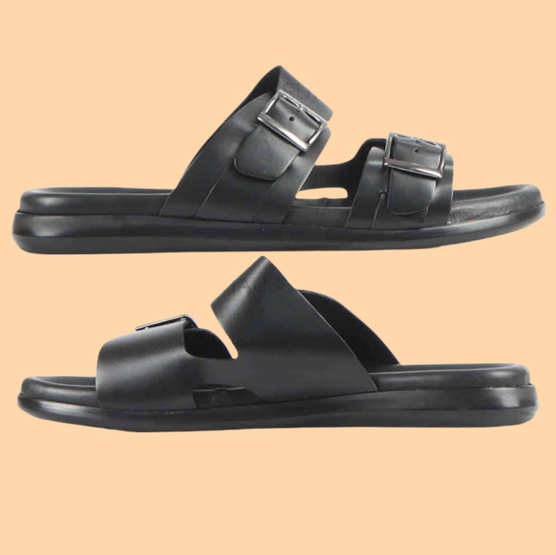 Sandale cuir 2107# Noir