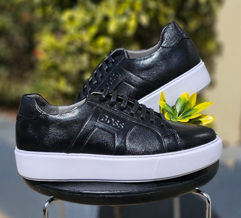 Basket Cuir 104#Noir