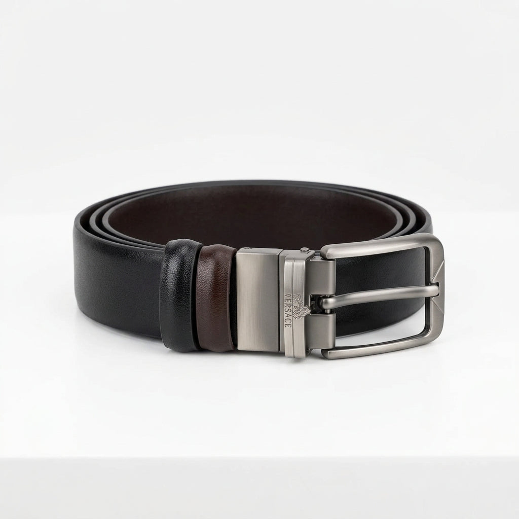 Ceinture Cuir Double Face Versace B/M