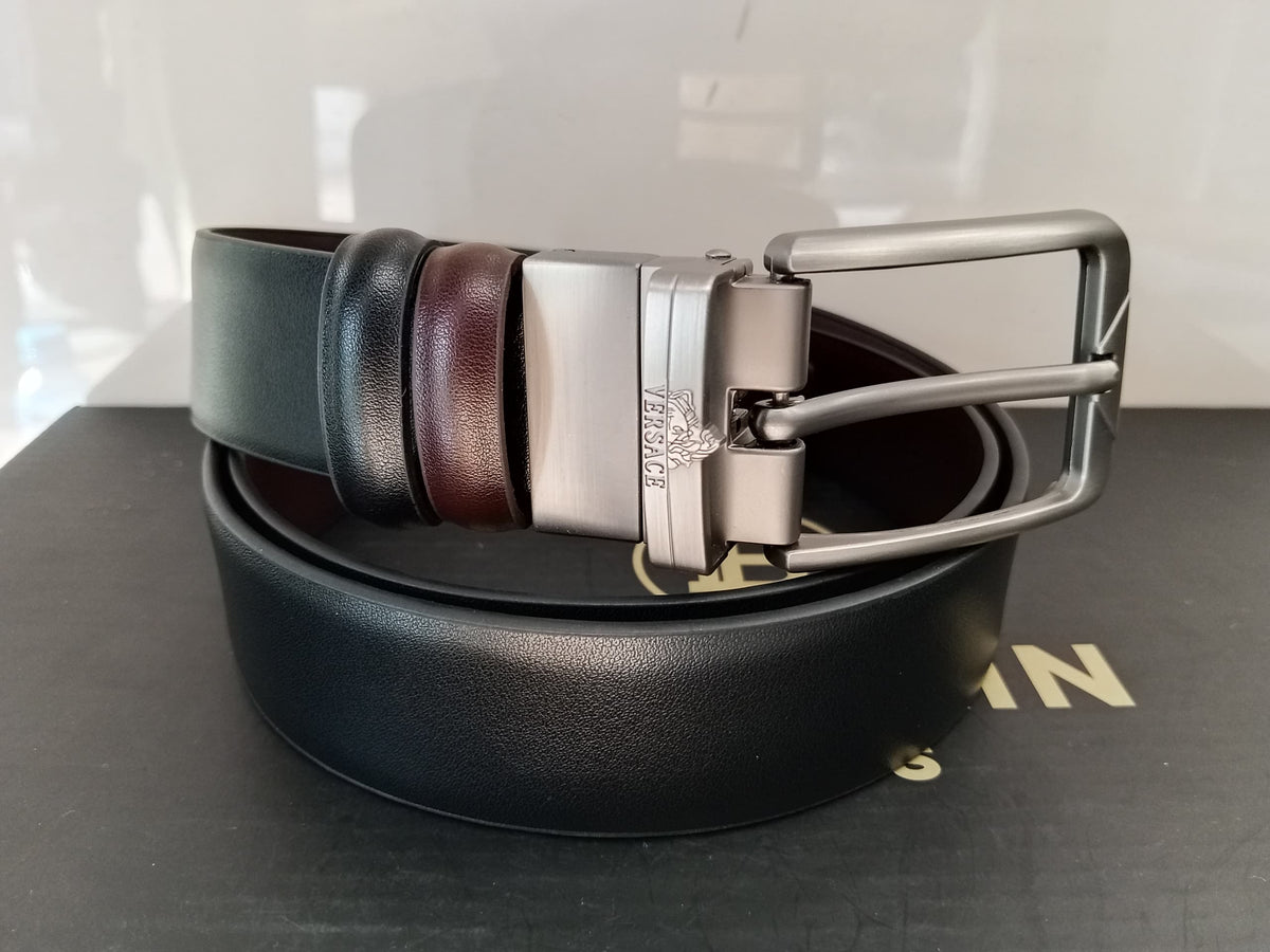 Ceinture Cuir Double Face Versace B/M
