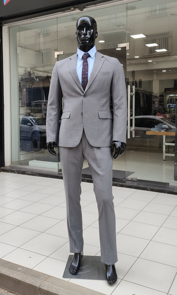 Ensemble costume 2pieces gris clair