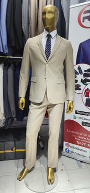 Ensemble costume beige clair