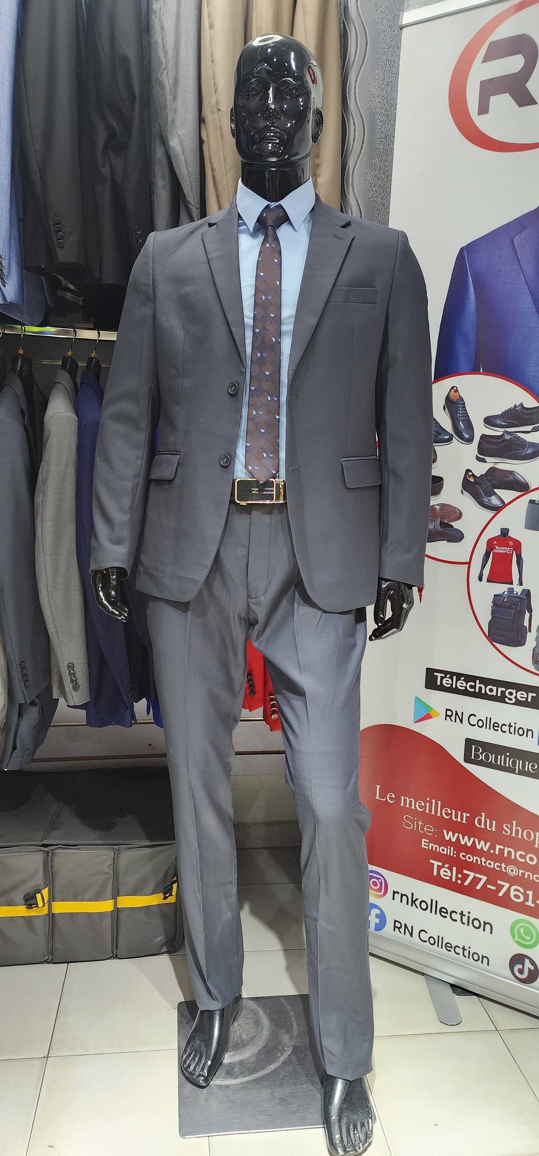 Ensemble costume gris de fer 30#