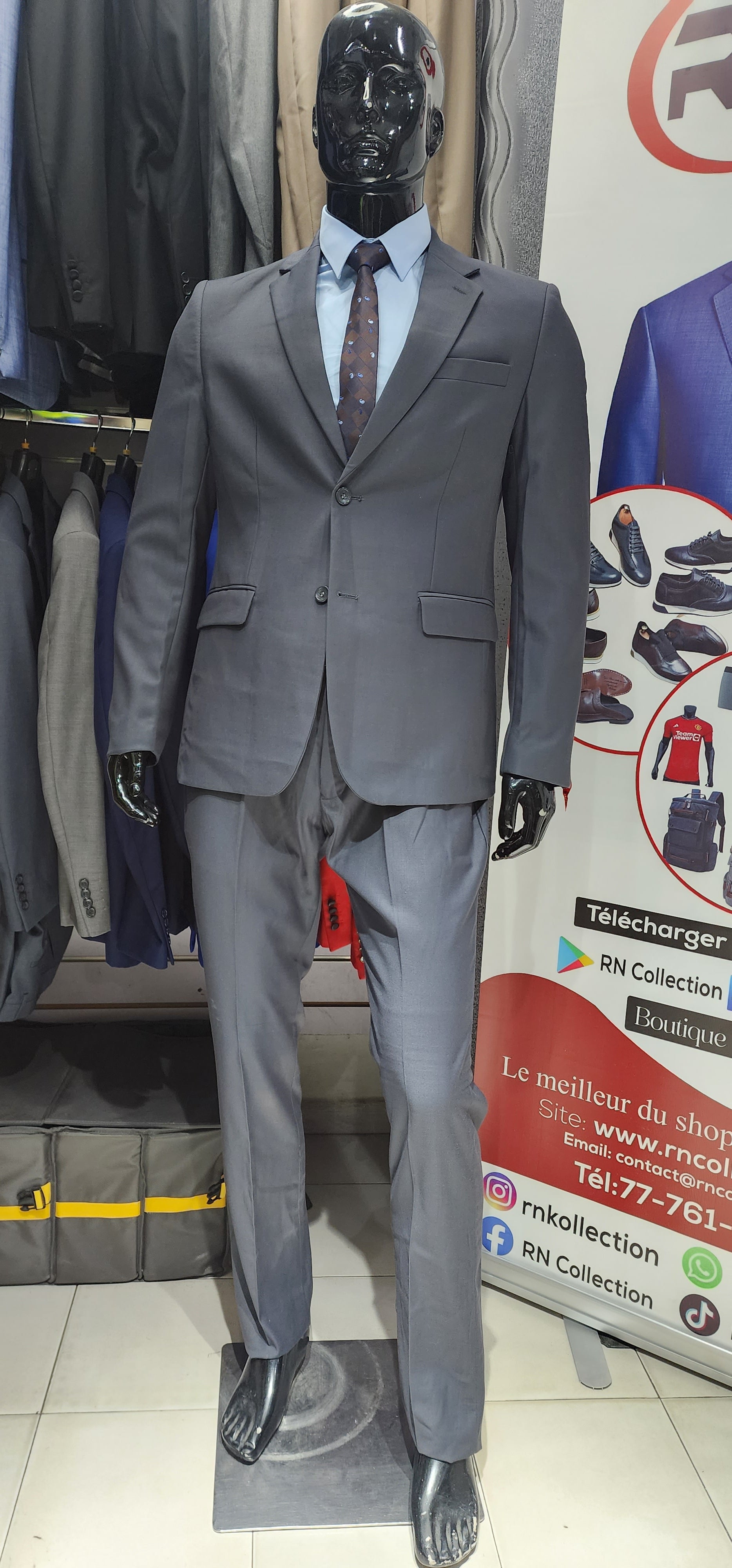 Ensemble costume gris de fer 30#