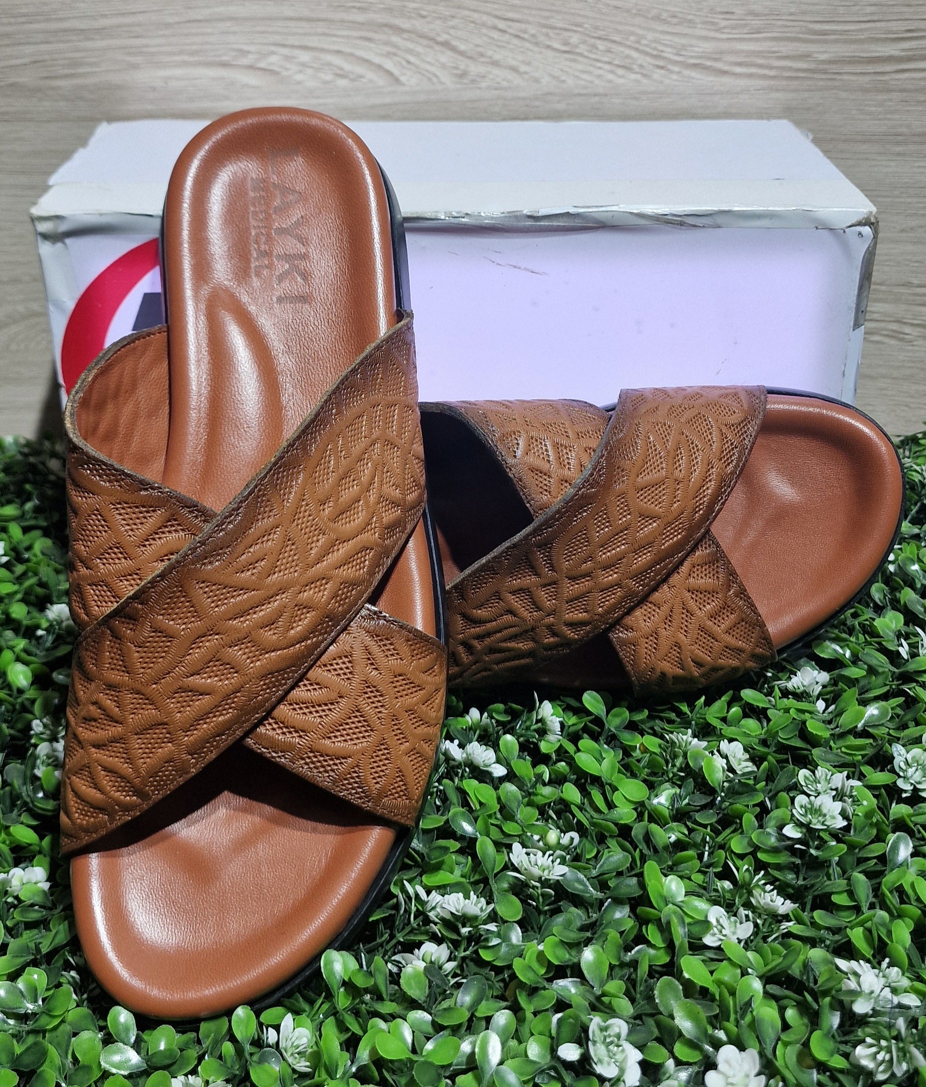 Sandale Cuir 1029# Tabac