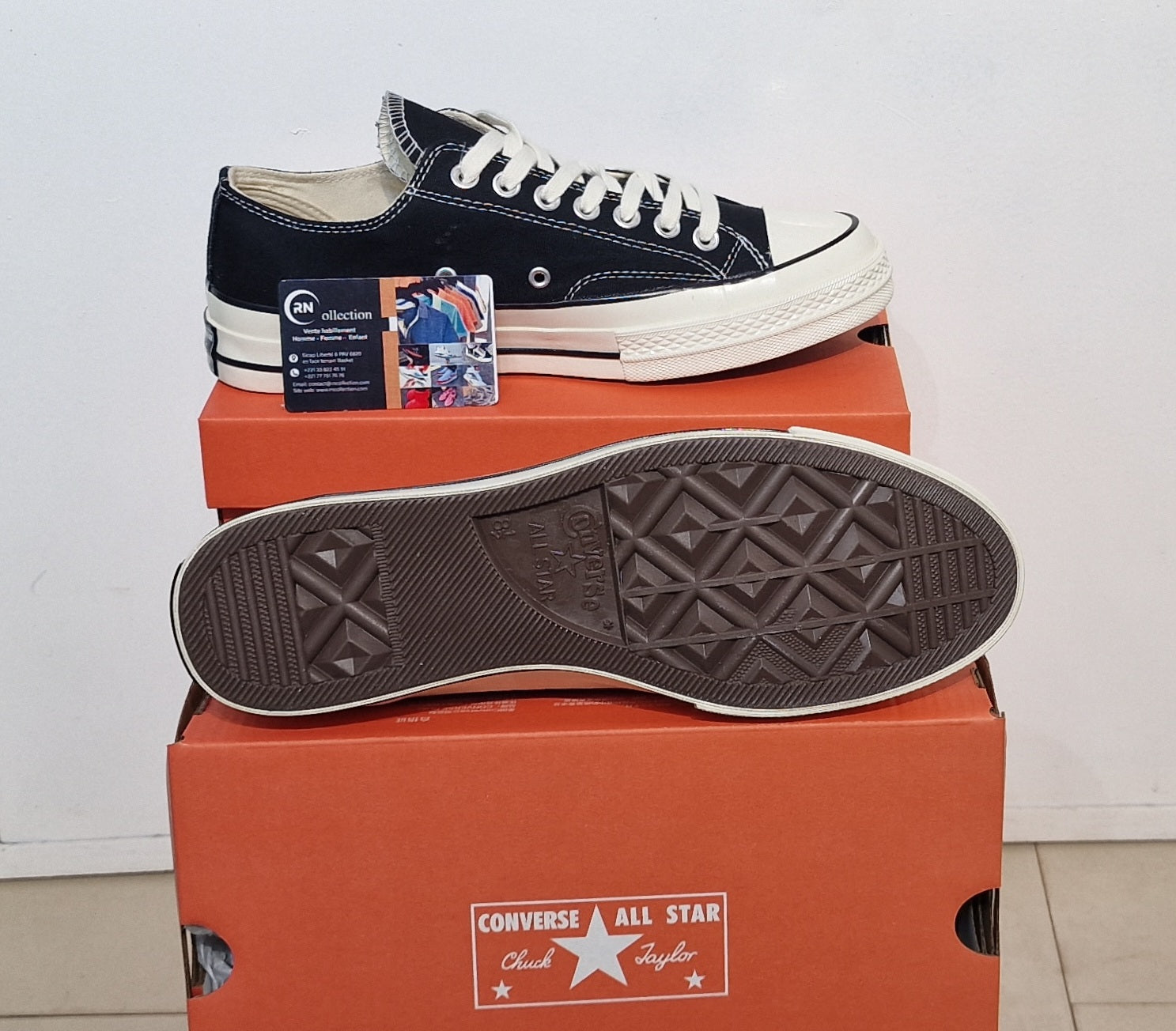 All star Coupé Noir Blanc