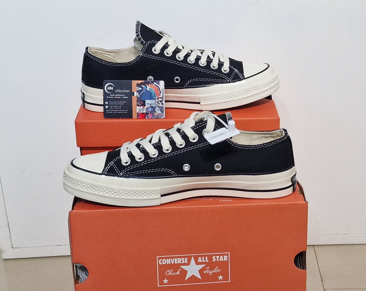 All star Coupé Noir Blanc