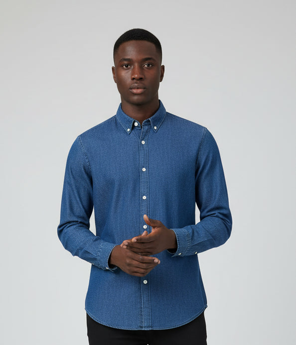 Chemise Jean Bleu Foncé