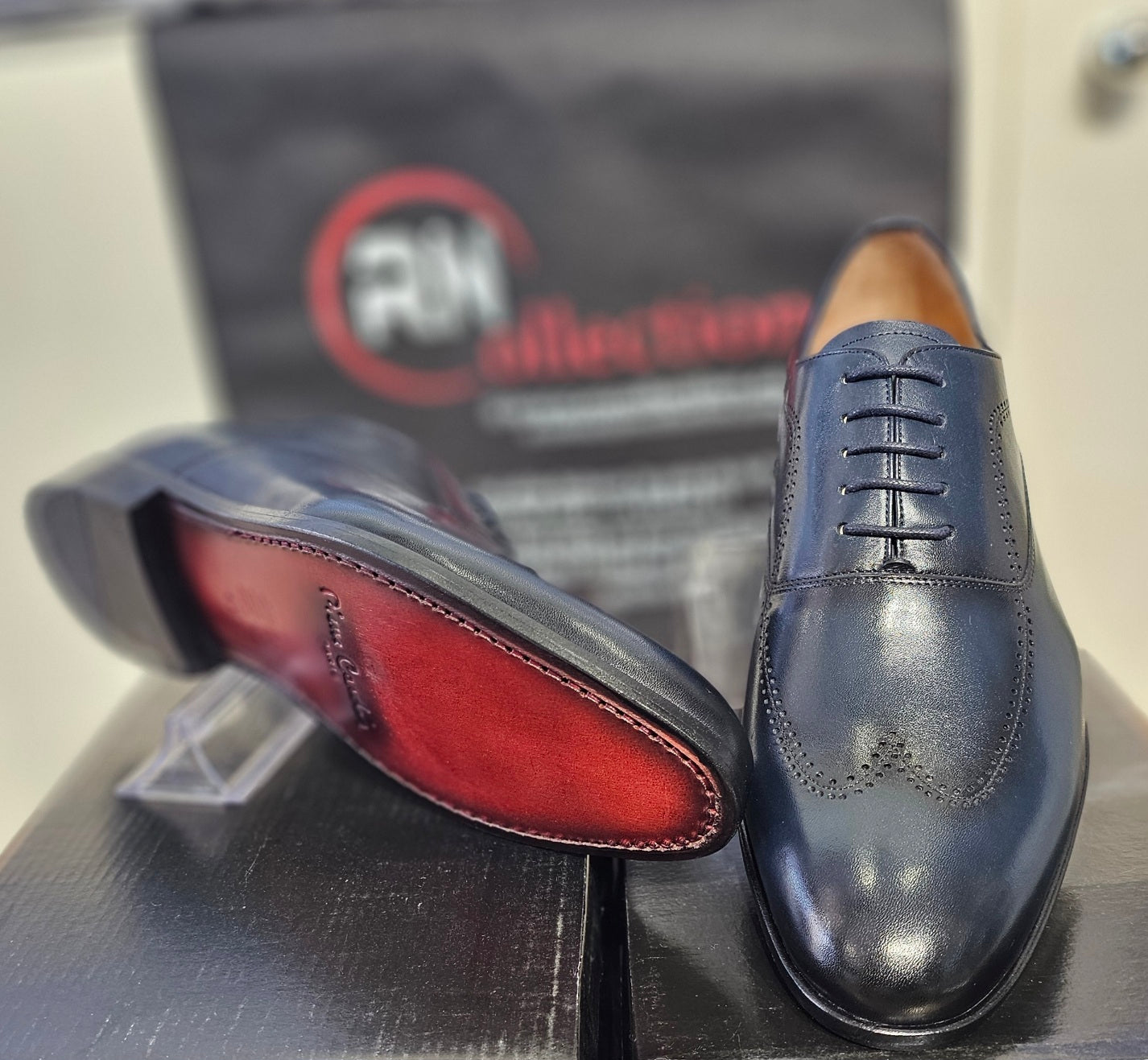 Chaussure Cuir 970# Bleu