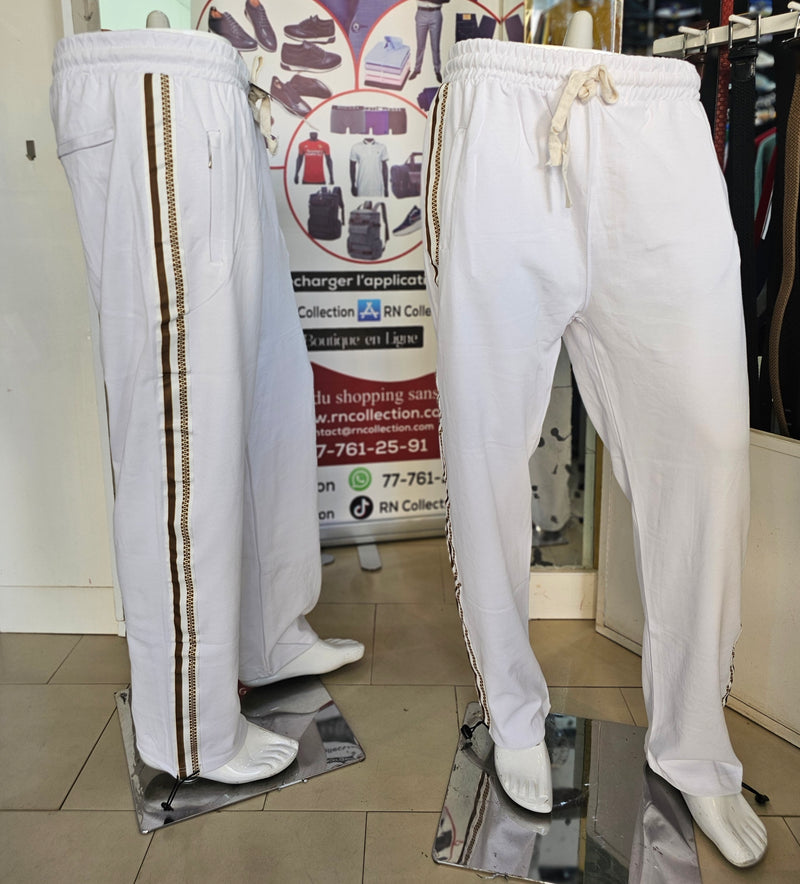 Pantalon jogging blanc