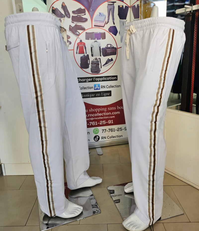 Pantalon jogging blanc