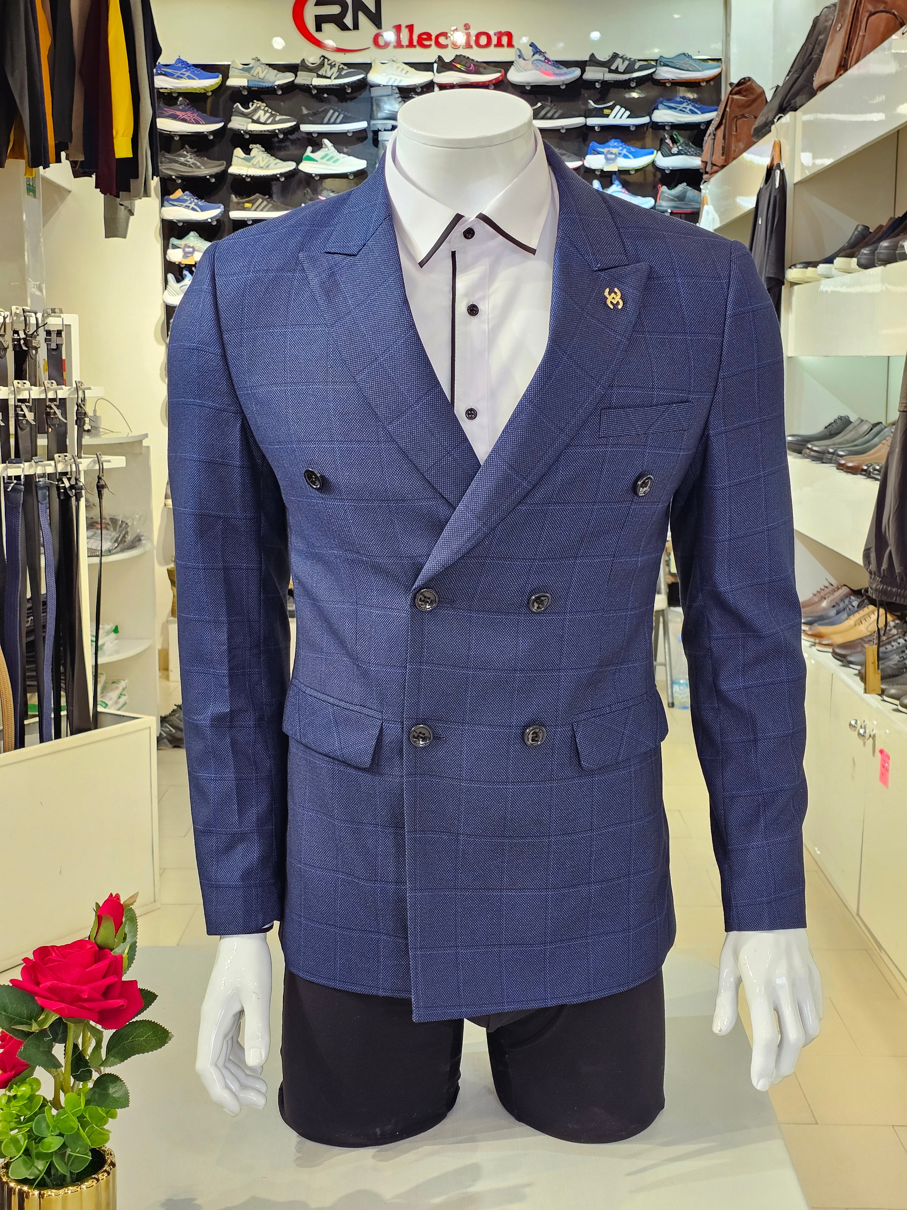 Blazer Croisé Bleu 65#