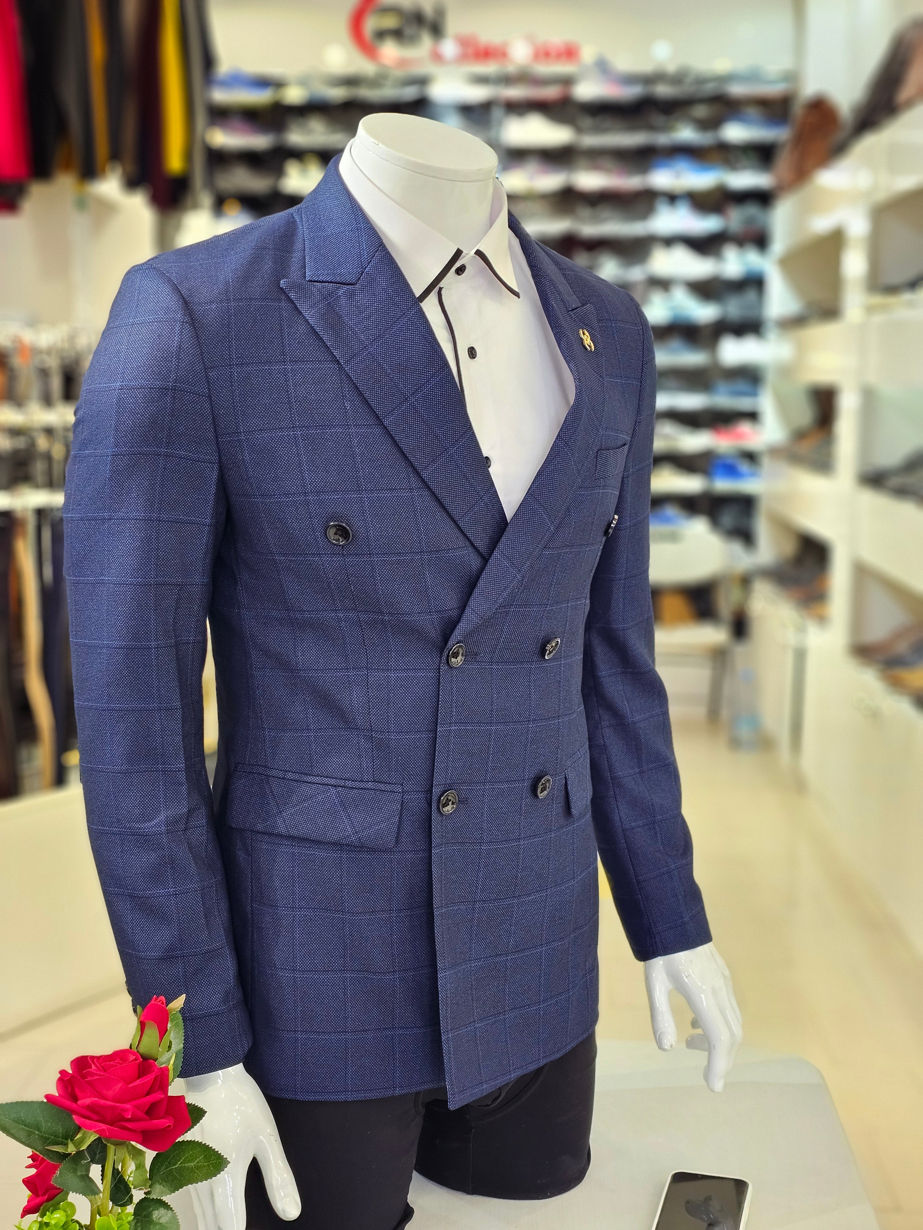 Blazer Croisé Bleu 65#