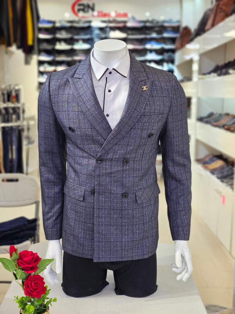 Blazer Croisé Gris