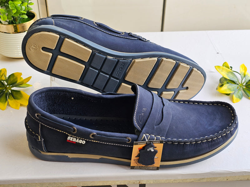 Mocassin Sebago Daim Bleu