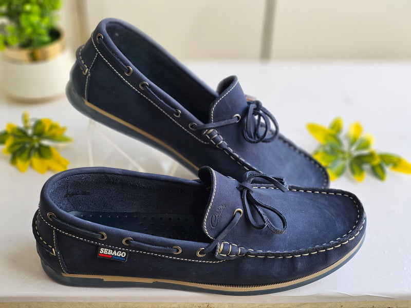 Mocassin Sebago Daim Bleu