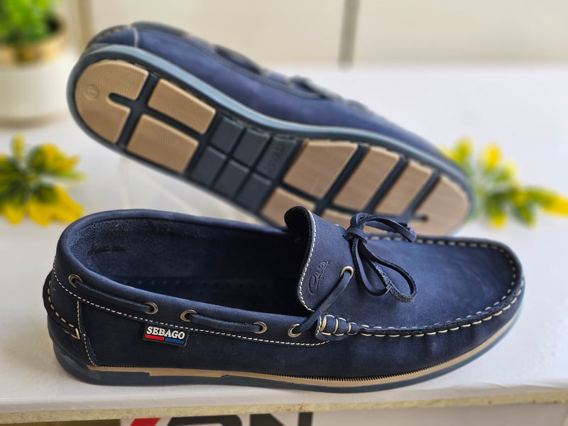 Mocassin Sebago Daim Bleu