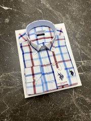 Chemise Polo rayures rouge
