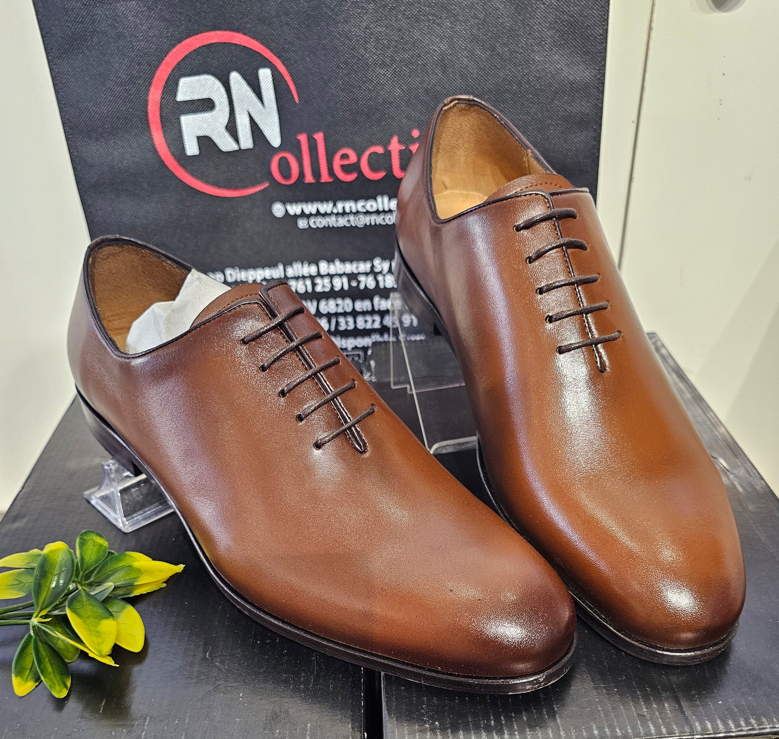 Chaussure Cuir 7222# Marron Tab