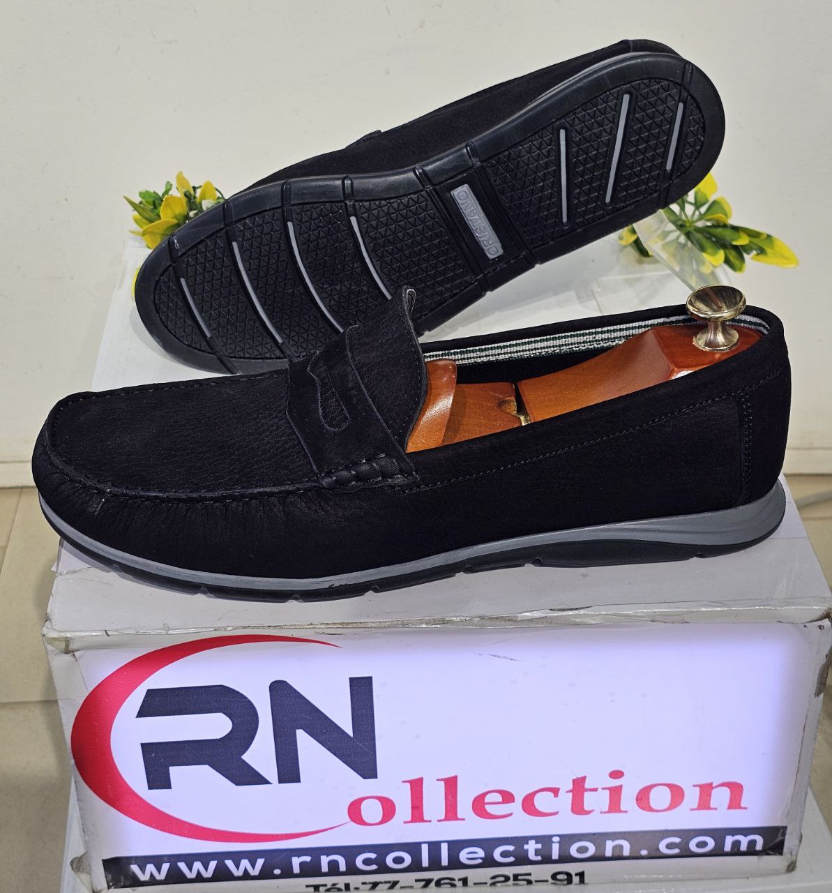 Mocassin R103 Daim Noir