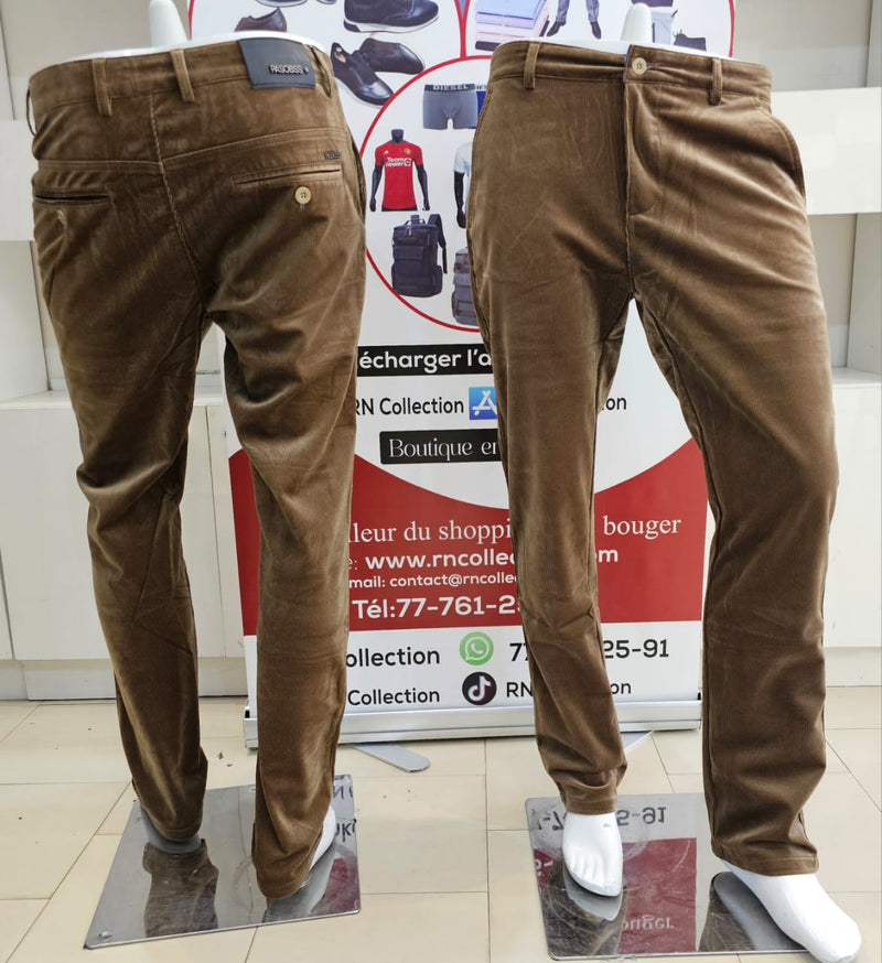 Pantalon velour velour beige