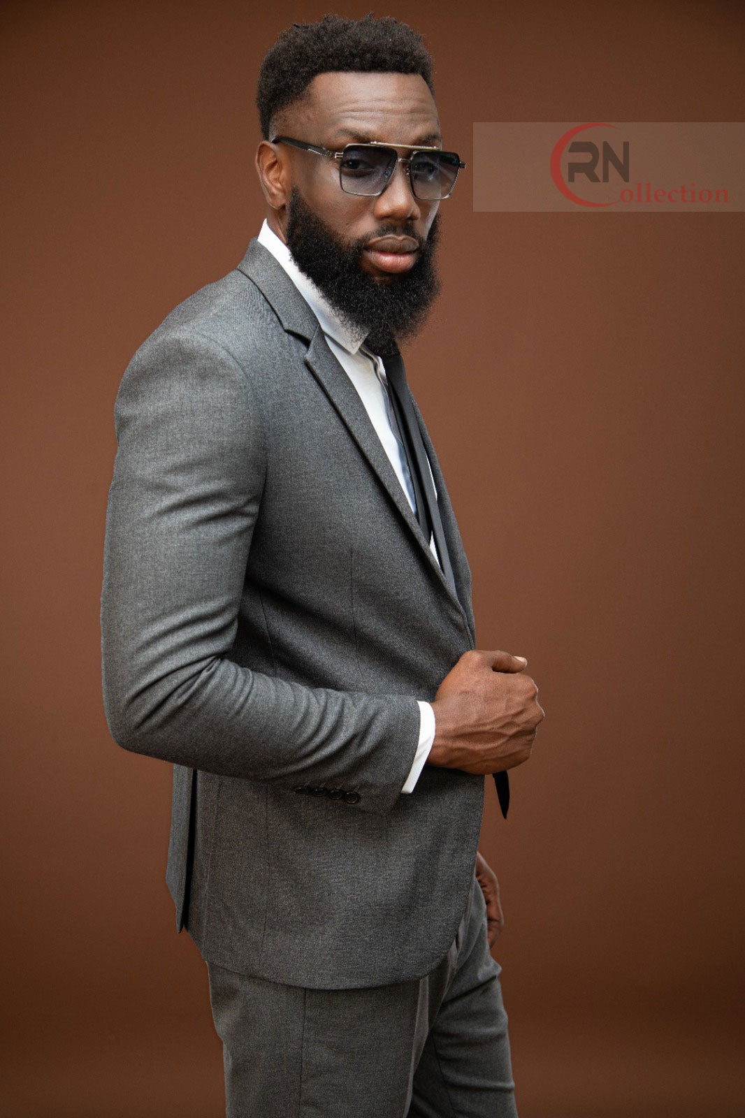 Ensemble costume 2pieces gris foncé