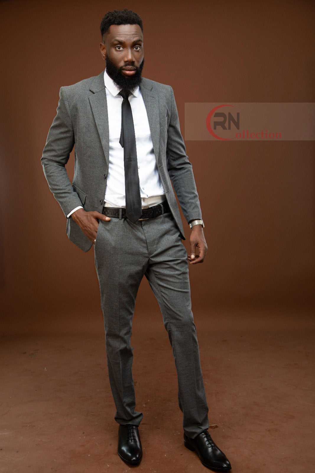 Ensemble costume 2pieces gris foncé