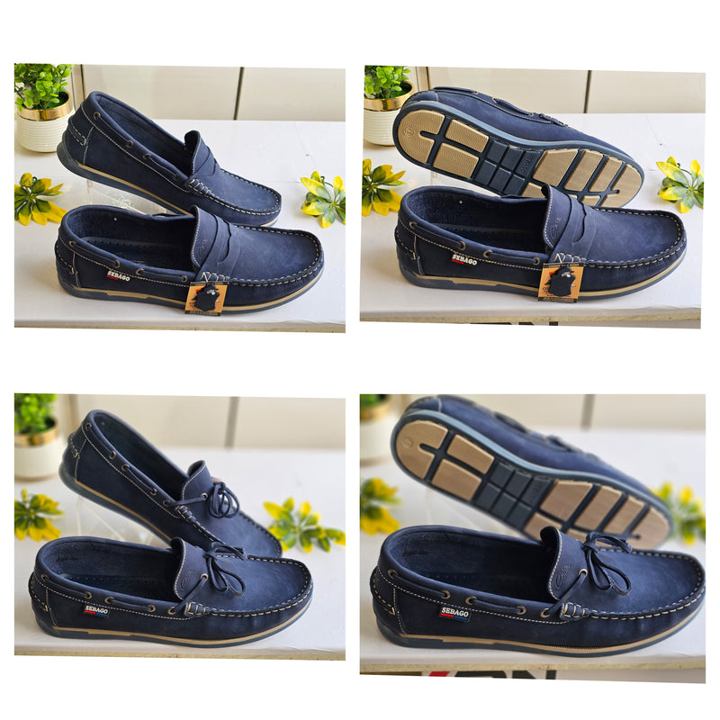 Mocassin Sebago Daim Bleu