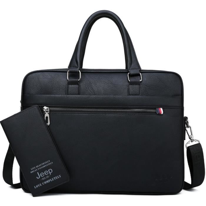 Sac Cartable Cuir Noir