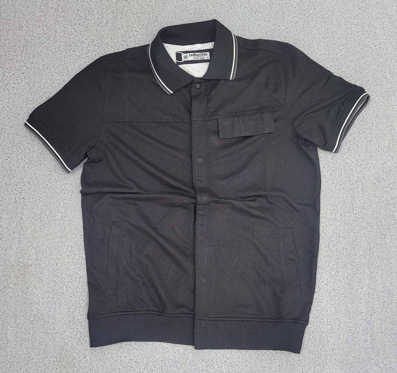 Polo chemise Noir