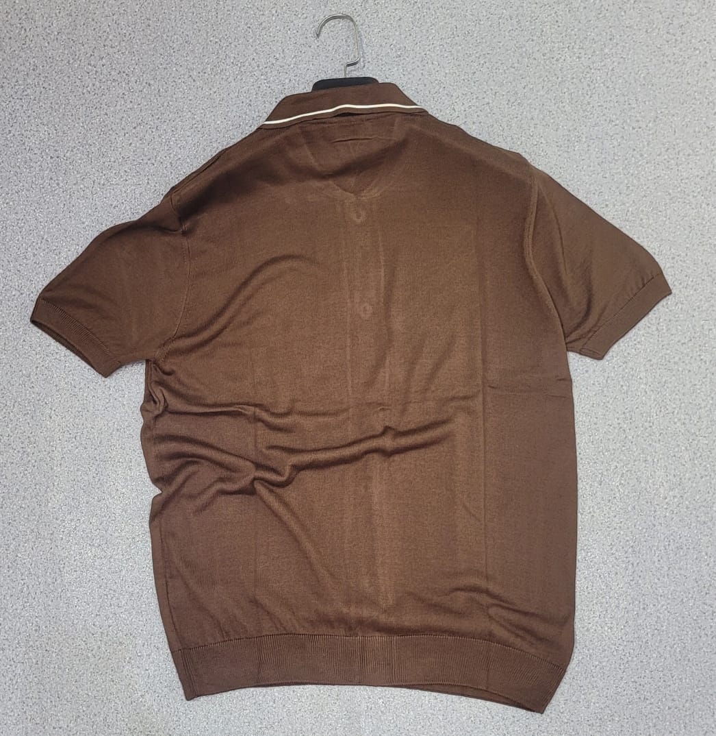 Polo Cardigan Marron