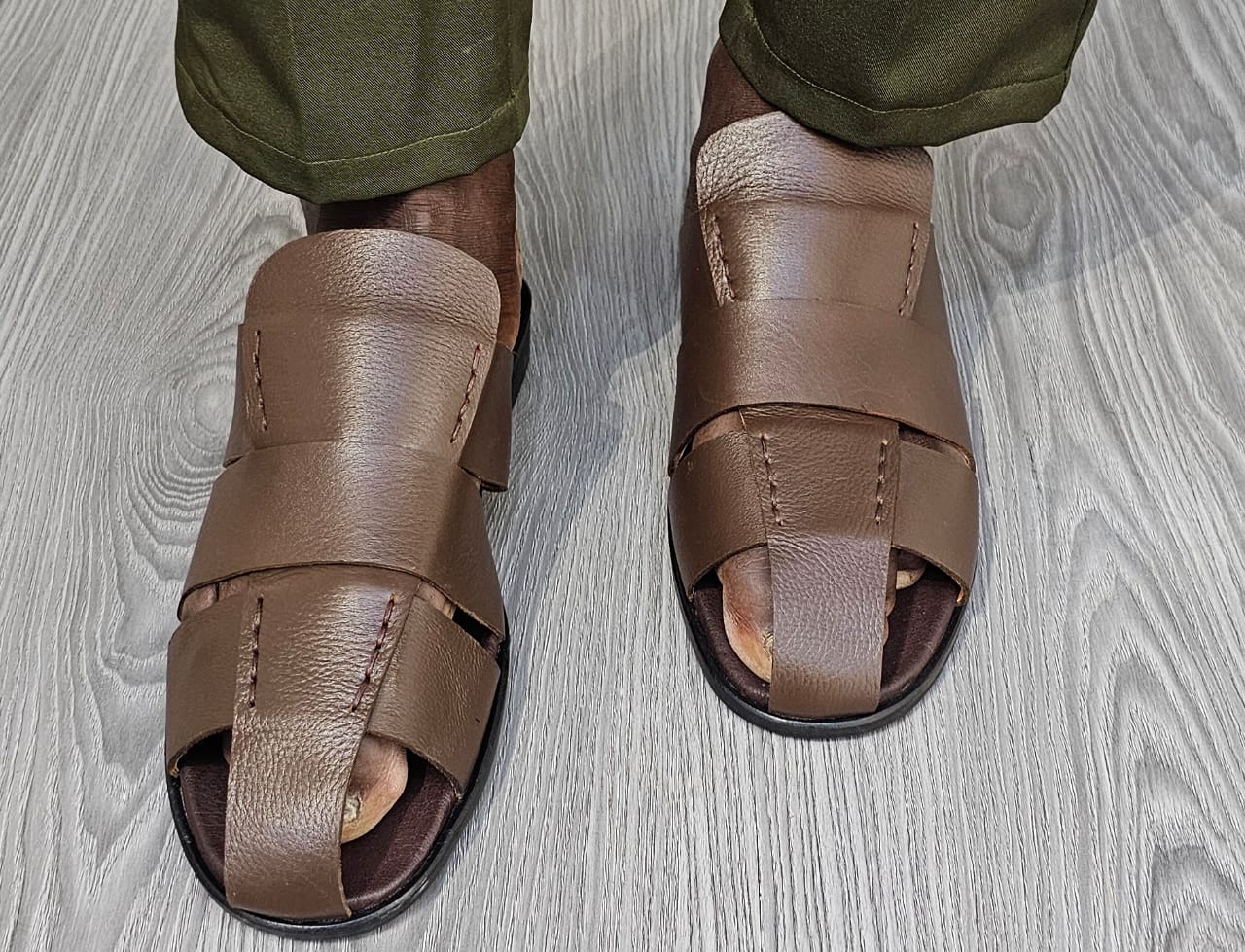 Sandale Cuir 23# Marron