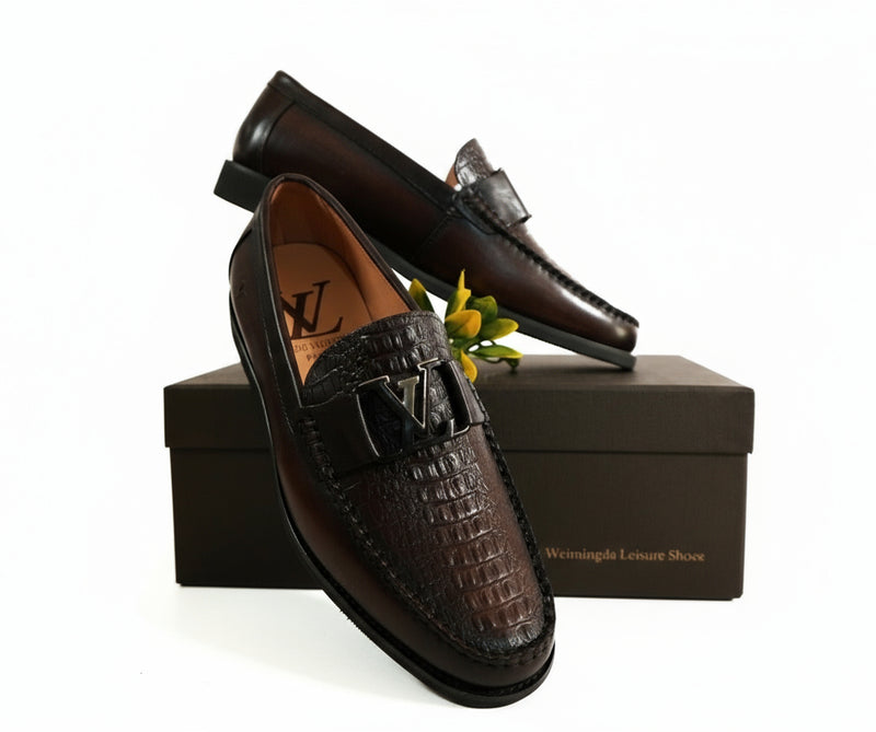 Chaussure Cuir Croco 10010#