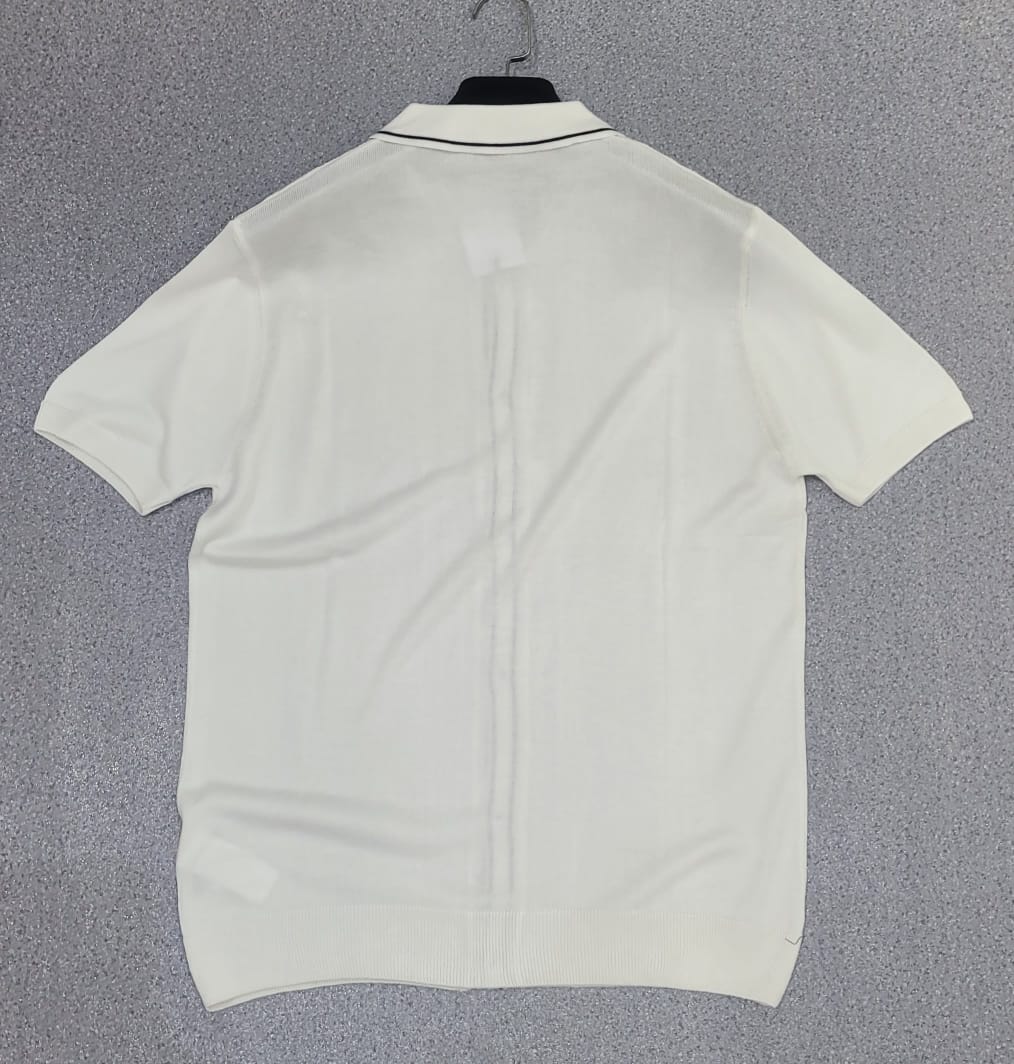 Polo Cardigan Blanc
