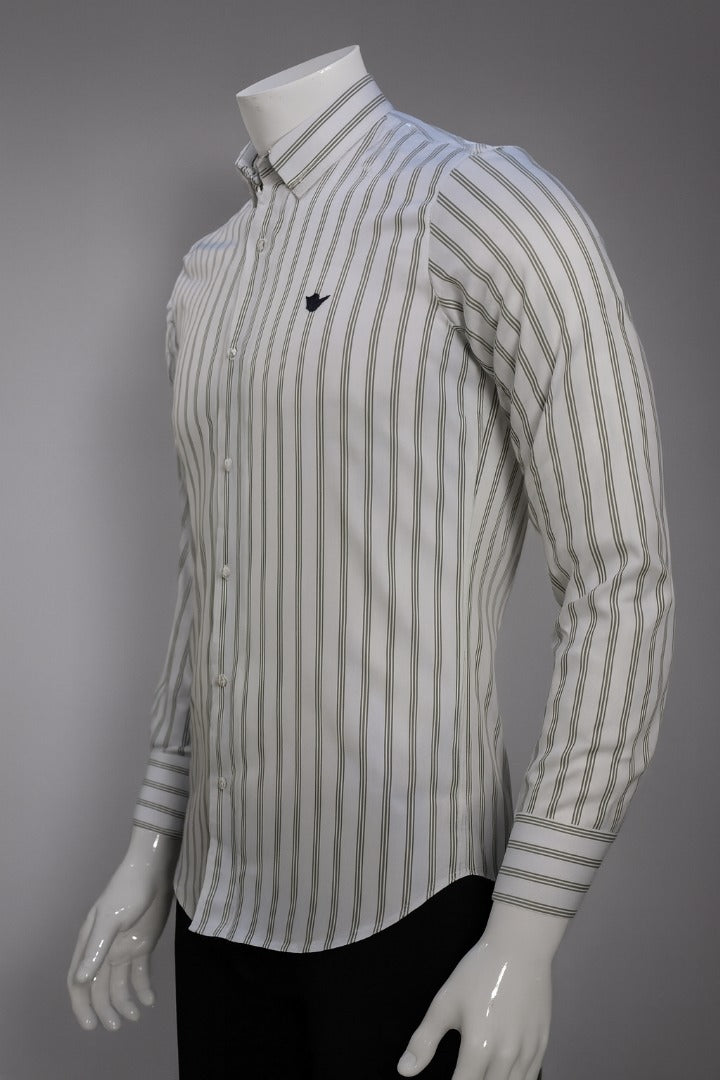 Chemise Rayure Gris