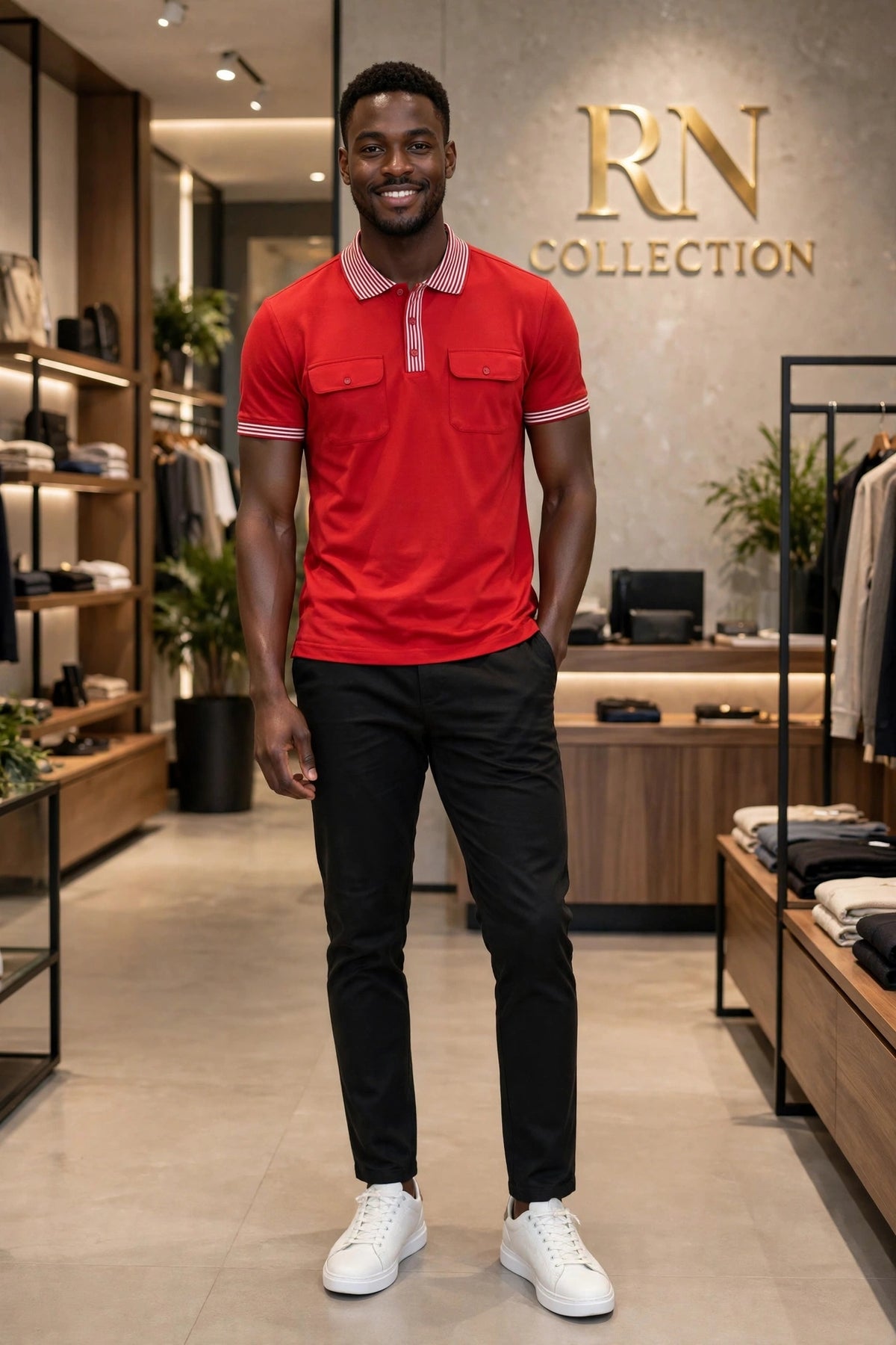 Ensemble Complet Polo + kakki + Basket Blanc