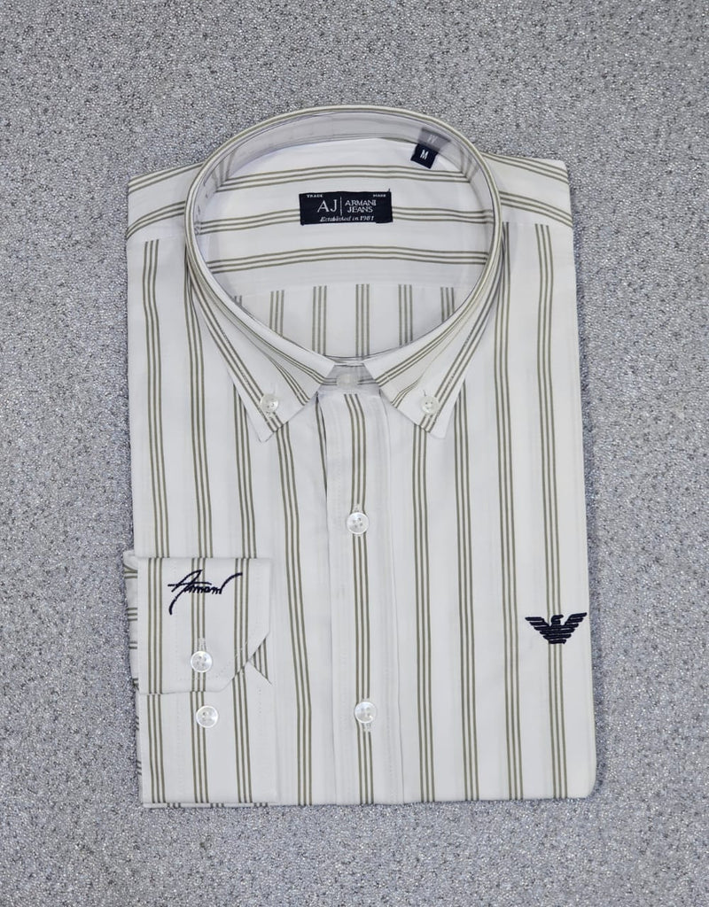 Chemise Rayure Gris