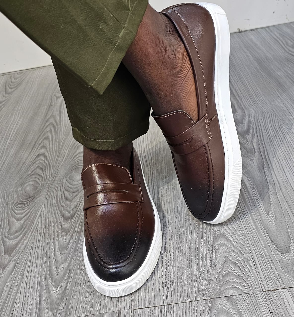 Basket Cuir 68# Marron