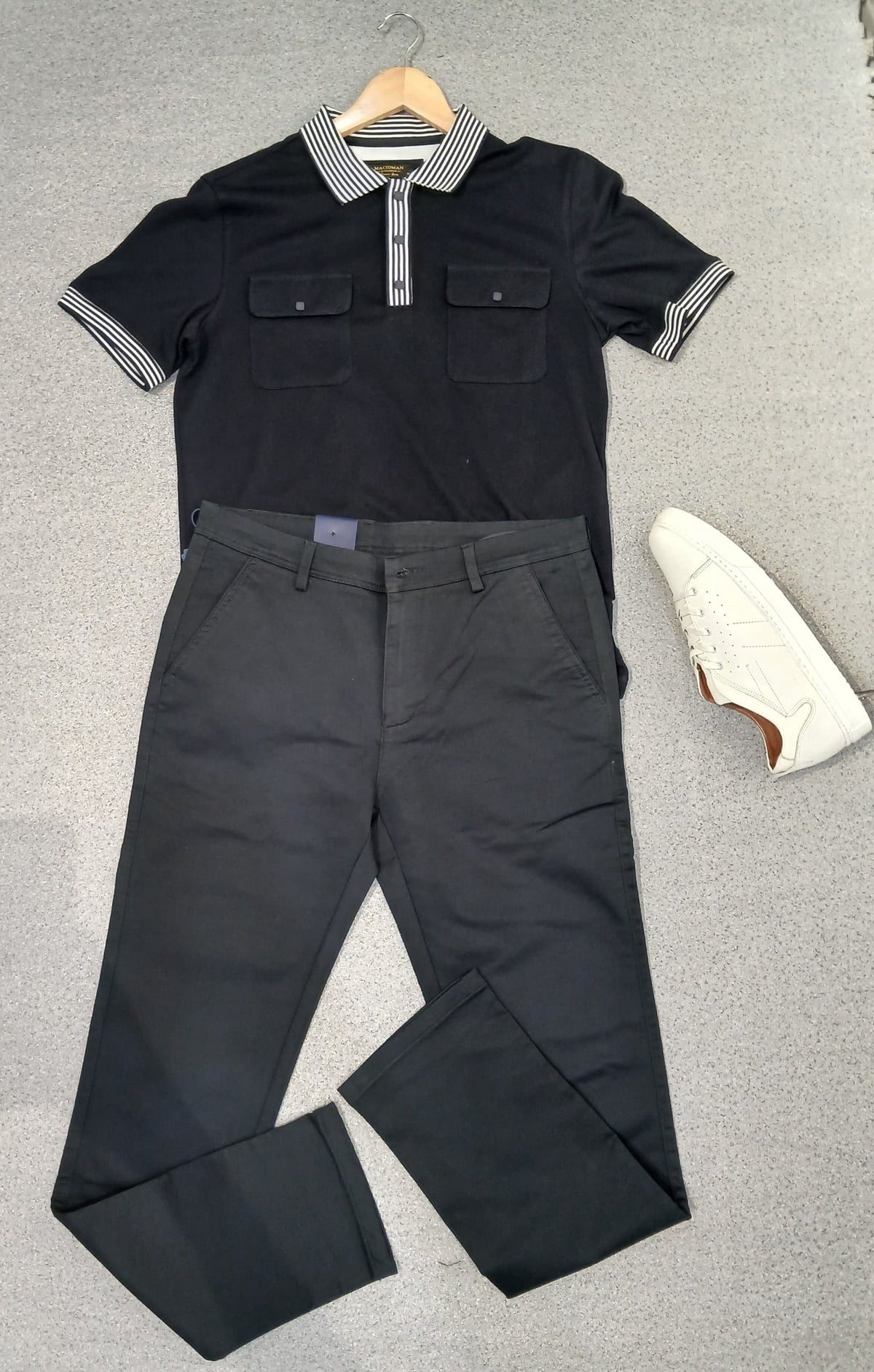 Ensemble Polo + Kakki + Basket Blanc
