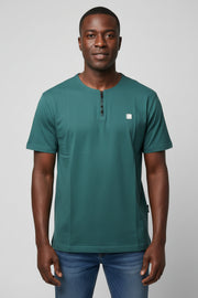 T-shirt Button Vert
